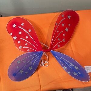 6/$25 Red White and Blue Kids Fairy Wings